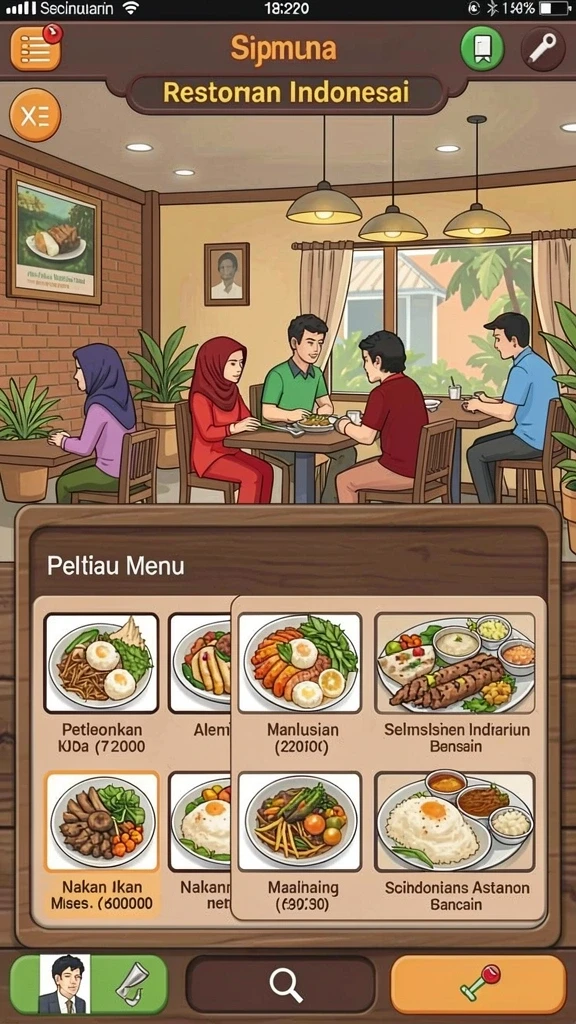 dewa1000 - Screenshot menampilkan salah satu permainan seru yang tersedia.