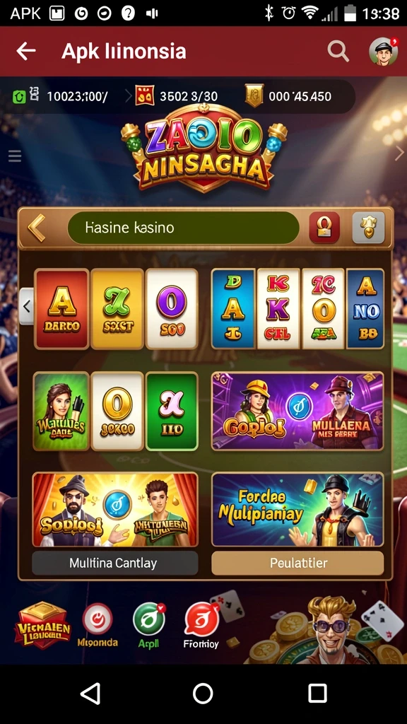 lkopen - Tampilan utama game dengan menu navigasi yang jelas.